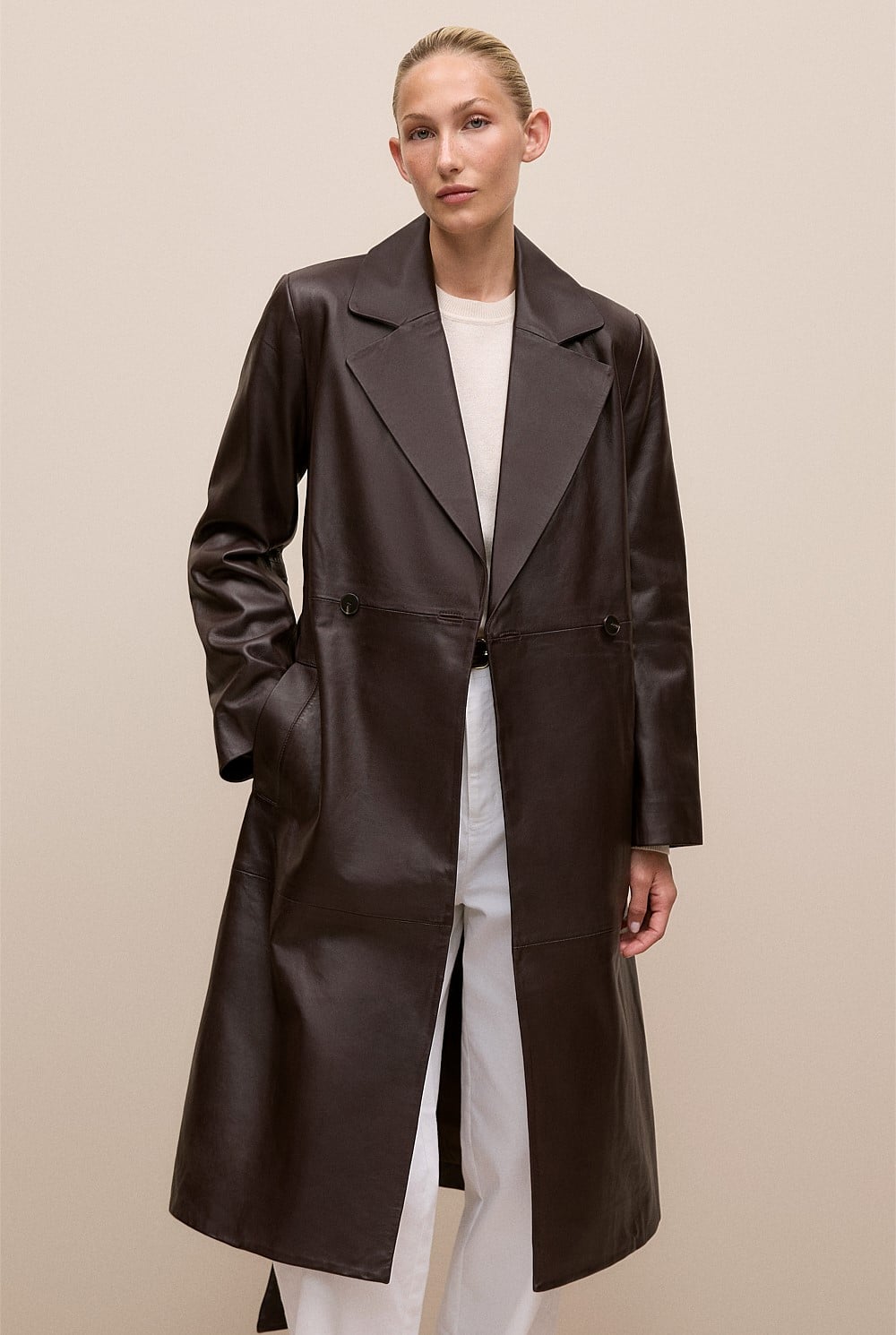 Leather Trench Coat