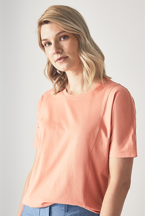 Leslie T-Shirt - Pima Cotton :: Burnt Orange
