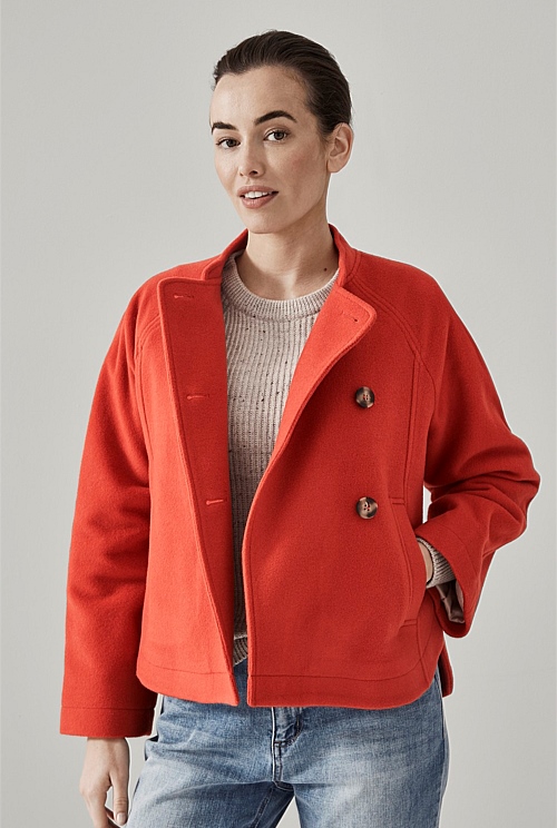 Tangelo Merino Blend Relaxed Jacket WOMEN Jackets & Coats Trenery