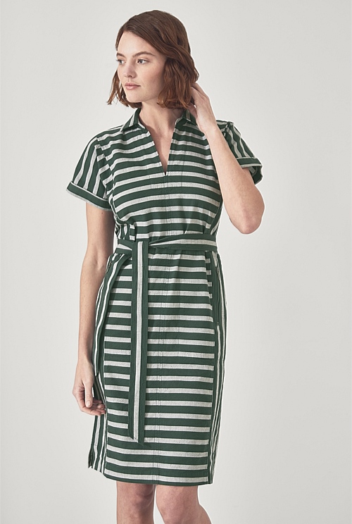SLAY. Women's Yarn Dye Stripe Camisole And Shorts Co-ord Set