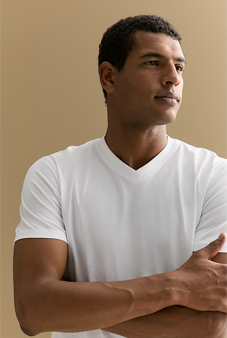 Organically Grown Cotton V Neck T-Shirt