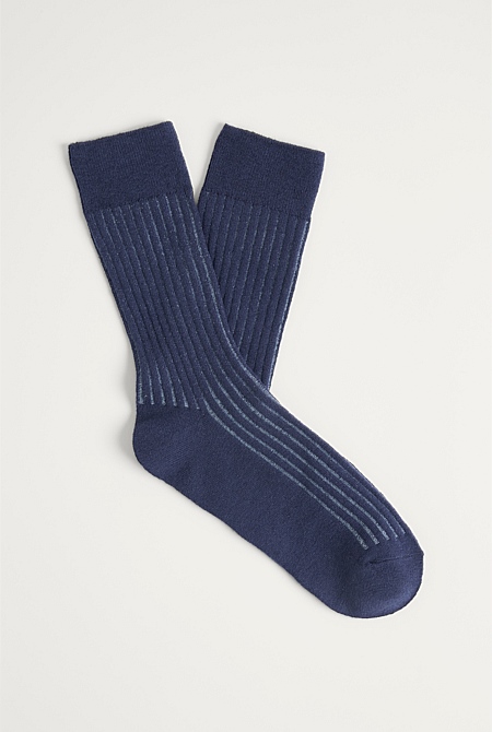 Contrast Rib Sock