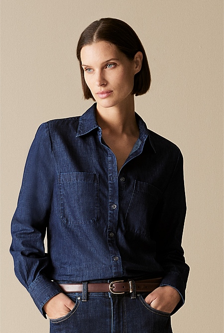 Denim Pocket Detail Shirt