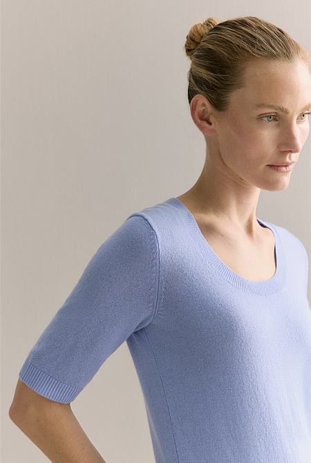 Merino Cashmere Knit T-shirt