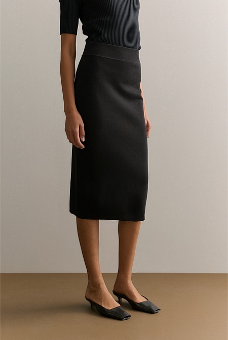 Milano Knit Pencil Skirt