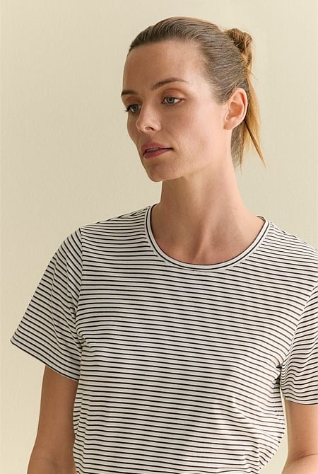 Australian Cotton Fine Stripe T-shirt