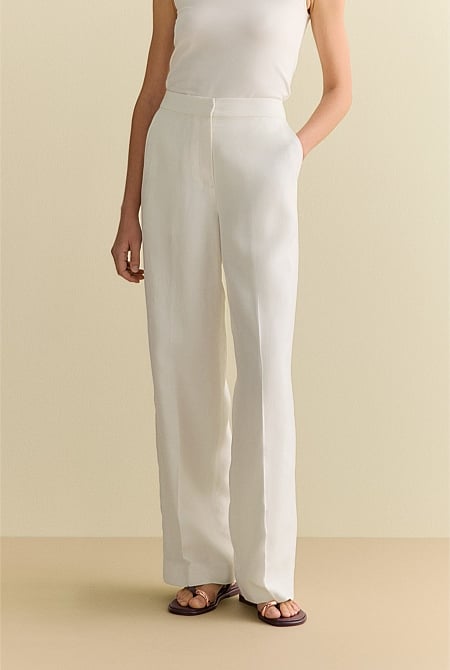 Textured Straight Leg Pant