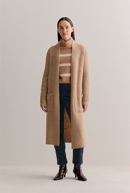 Alpaca Merino Blend Longline Cardigan