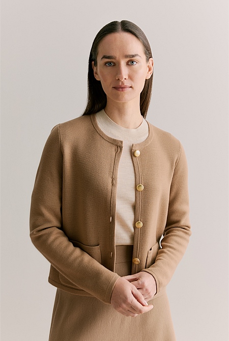 Australian Merino Milano Knit Jacket