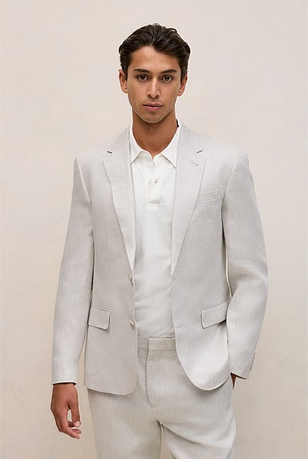 Regular Fit Linen Twill Blazer