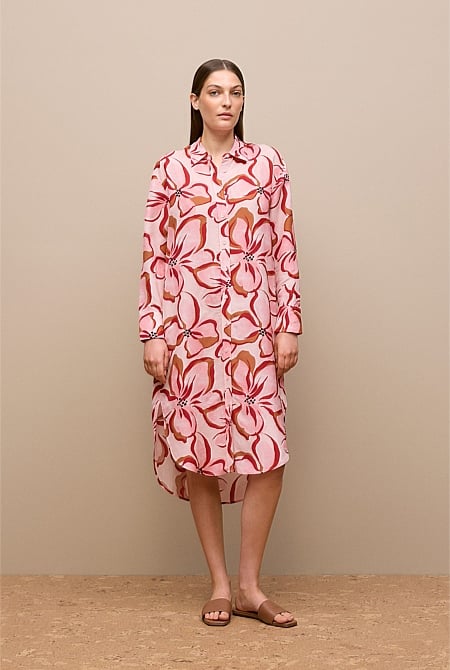 Peony Relaxed Shirt Dress