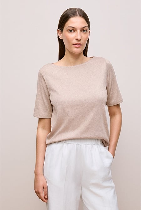 Metallic Rib T-shirt