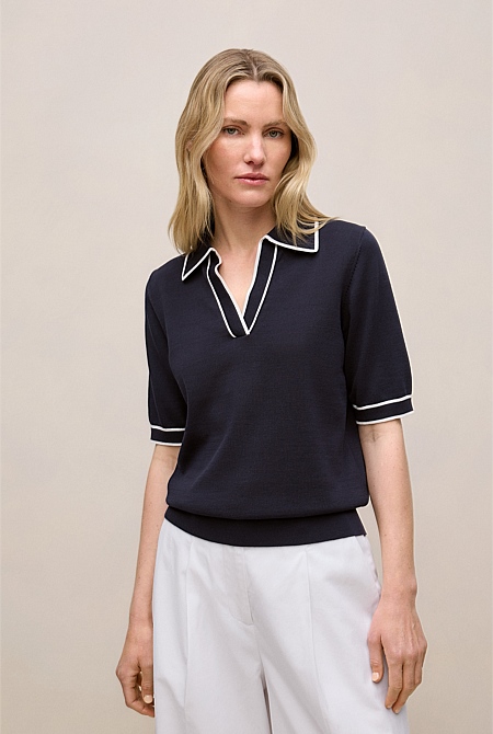 Mercerised Cotton Tipped Polo