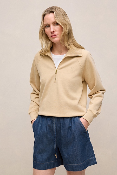 Terry Relaxed Zip Sweat