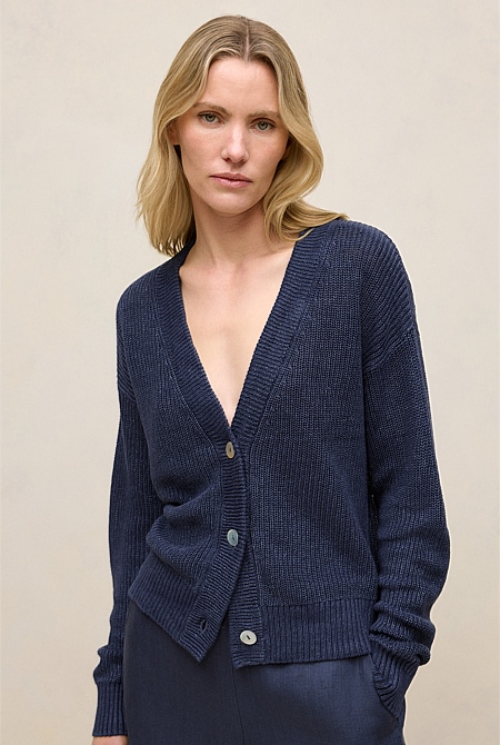 Linen Relaxed Cardigan