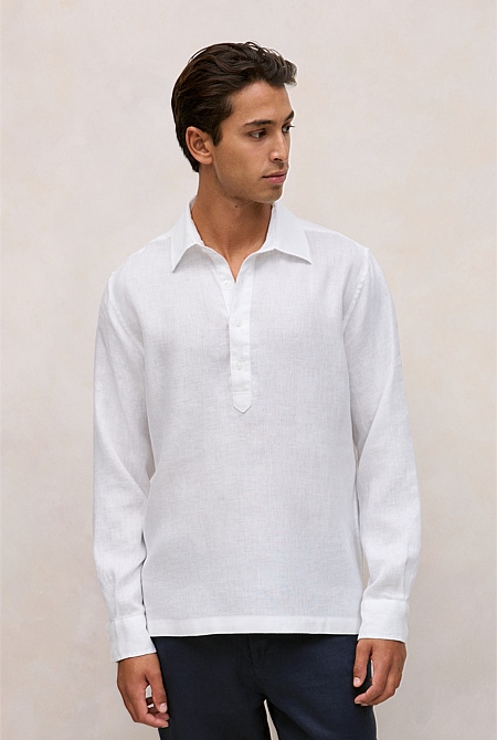 Linen Half Placket Shirt