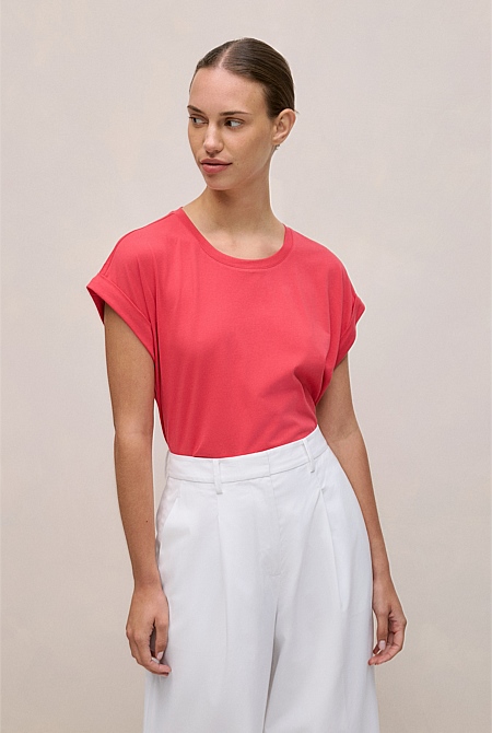 Australian Cotton Cuff Sleeve T-shirt