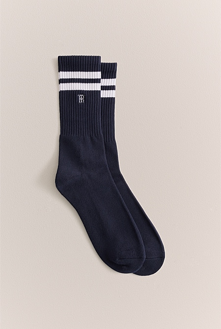 Monogram Rib Sport Sock