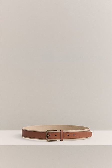 Roan Leather Canvas Belt