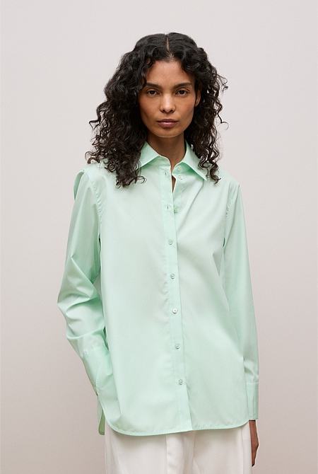 Cotton Poplin Long Sleeve Shirt
