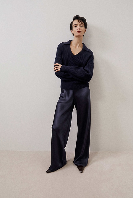 Satin Bias Cut Pant