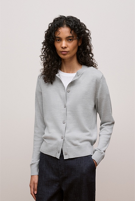 Merino Classic Crew Cardigan