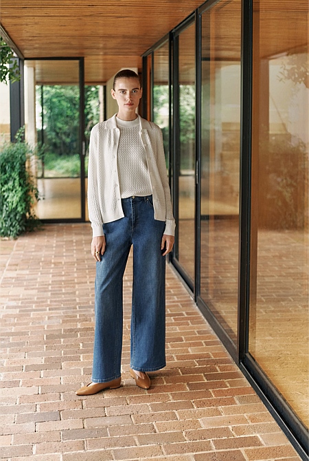 Australian Cotton Blend High Waist Jean