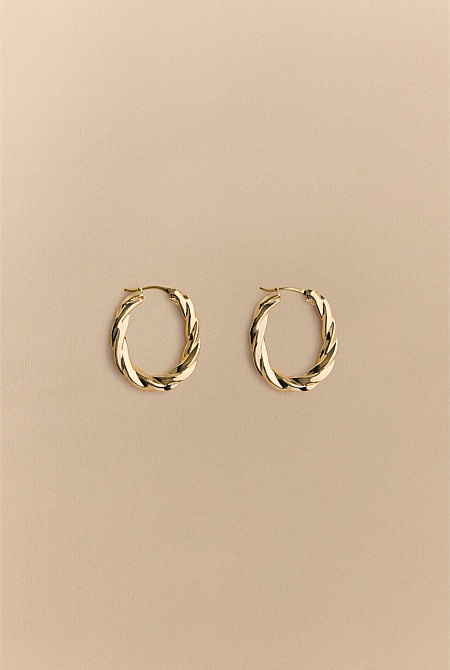 Era Twist Hoop Earrings