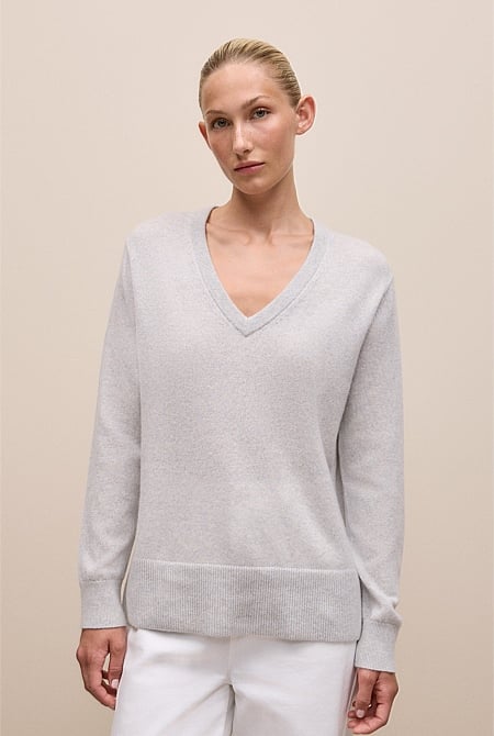 Cashmere Relaxed V-Neck