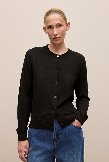 Merino Classic Crew Cardigan