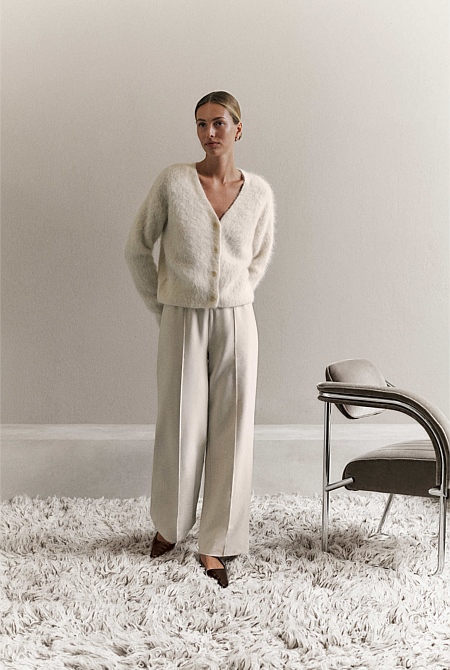 Pintucked Pull On Pant