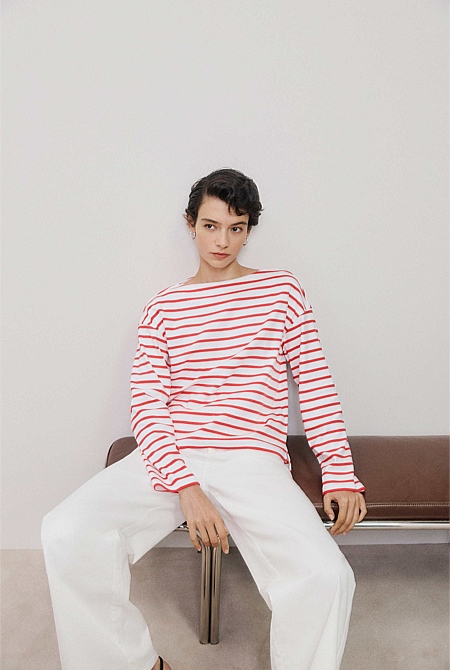 Australian Cotton Breton Stripe T-shirt