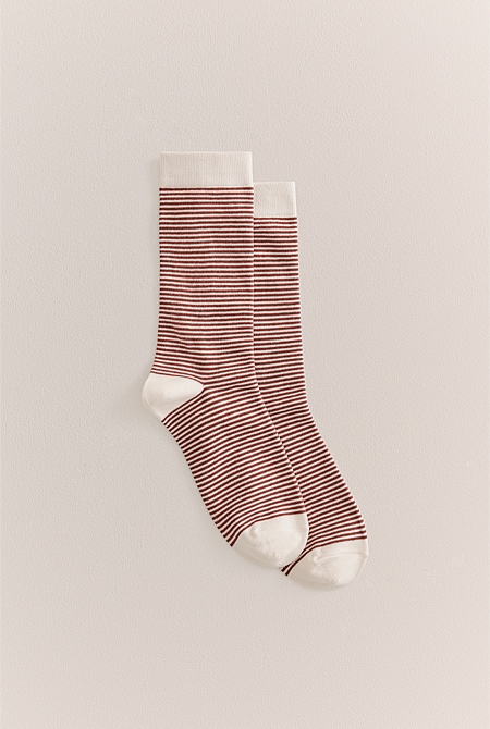 Multi Stripe Crew Sock