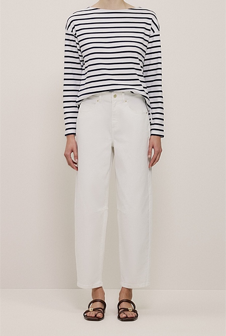 Australian Cotton Blend Tapered Leg Jean