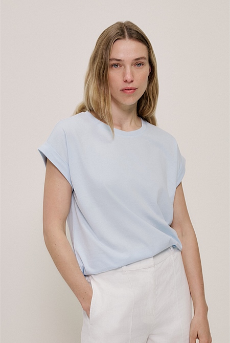 Australian Cotton Cuff Sleeve T-shirt