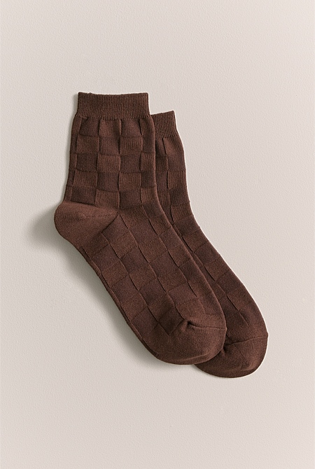 Jacquard Lattice Sock