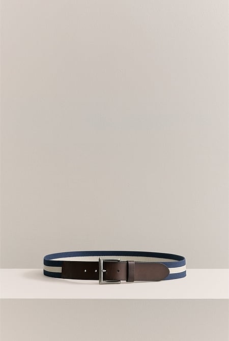 Striped Webbing Belt