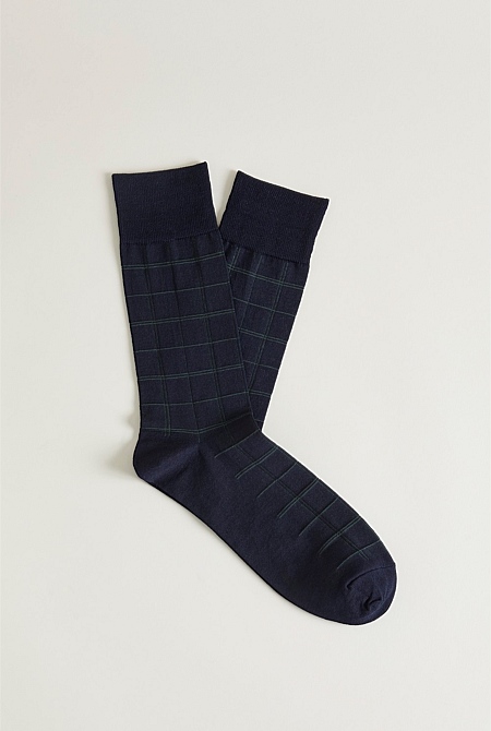 Fine Check Sock