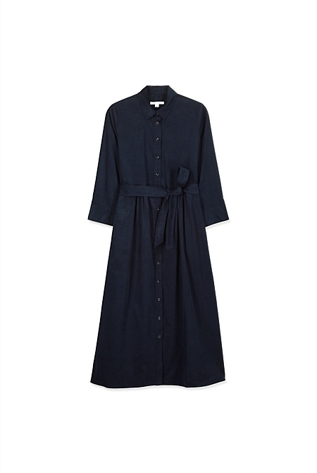 Cotton Cord Shirt Dress