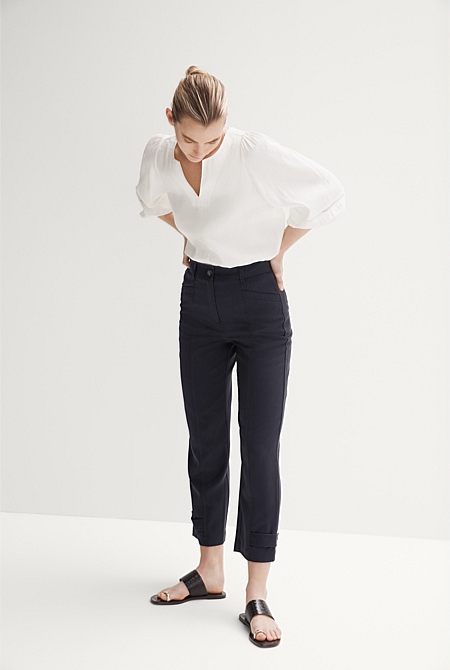 Night Sky Tab Hem Pant - WOMEN Pants | Trenery