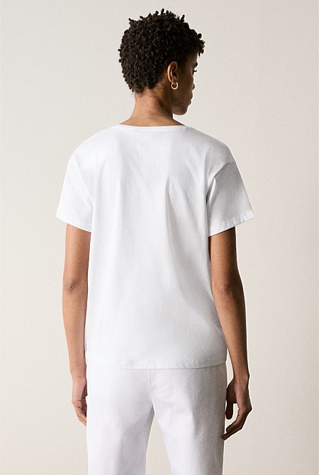 Pima Cotton V Neck T-Shirt