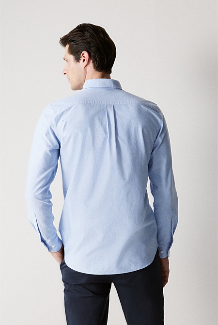 Regular Fit Yarn Dyed Organically Grown Cotton Oxford Shirt