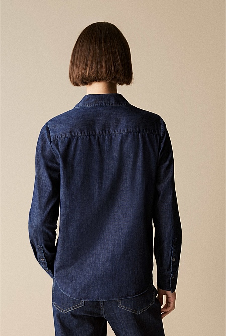 Denim Pocket Detail Shirt