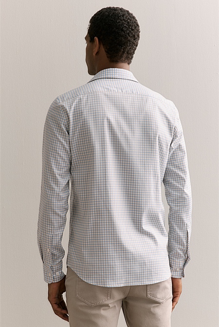 Tailored Fit Supima Cotton Micro Check Shirt