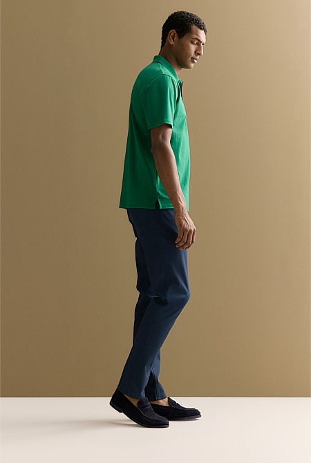 Cotton Interlock Tipped Polo