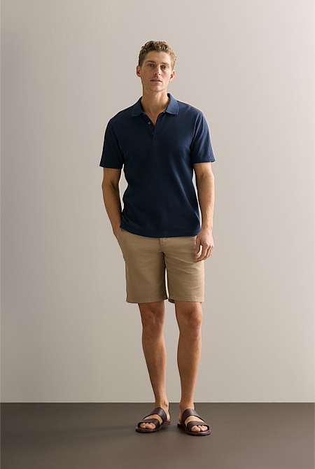 Garment Dyed Cotton Dobby Longline Short