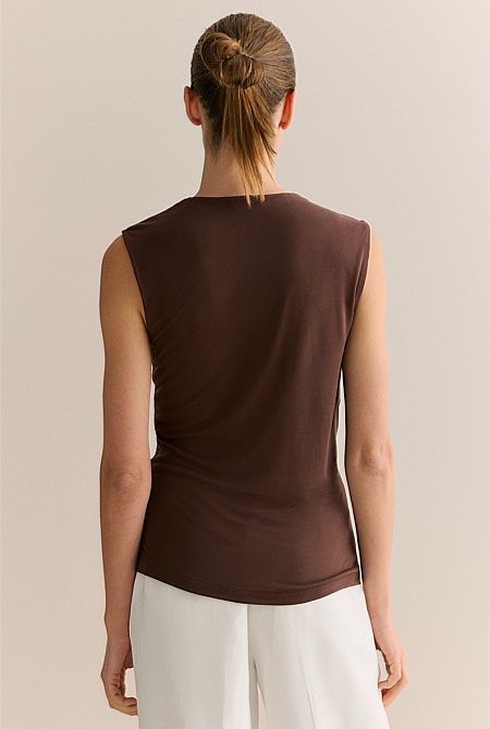 Lyocell Jersey Twist Detail Tank