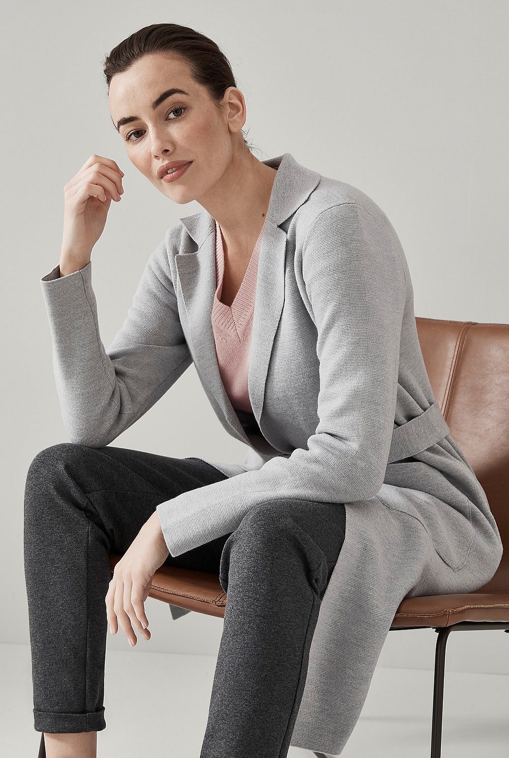 Merino Milano Belted Cardigan