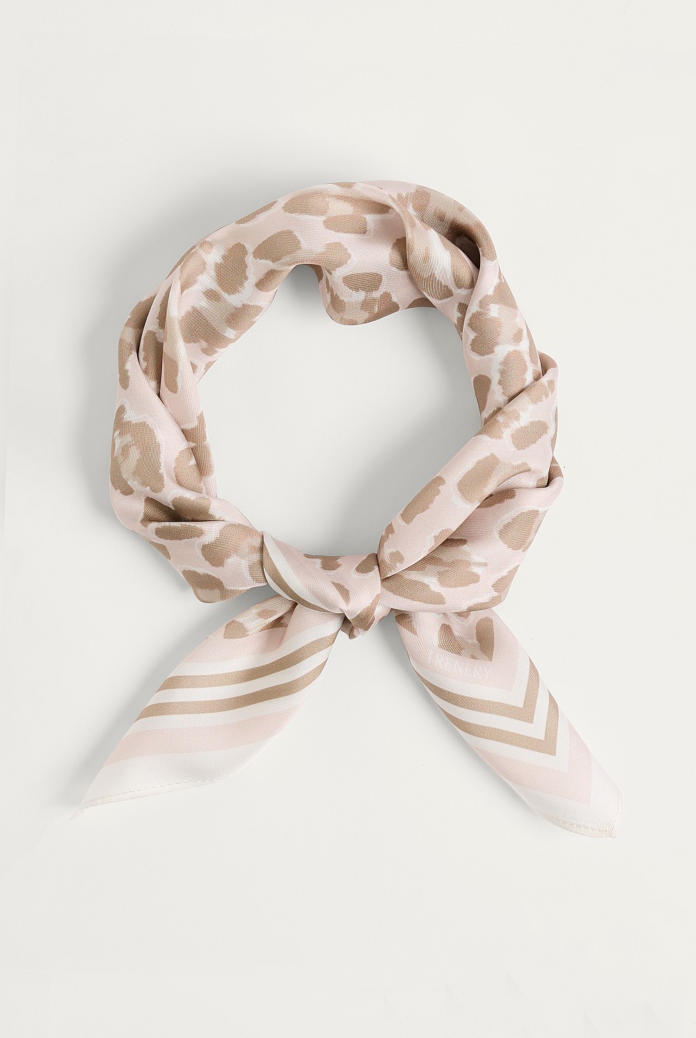 Silk Twill Ocelot Print Scarf