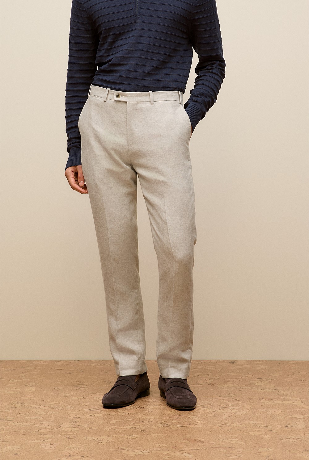 Regular Fit Belgian Linen Pant